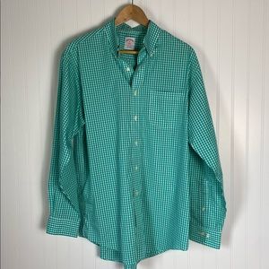 Brooks Brothers green gingham Long Sleeve Shirt